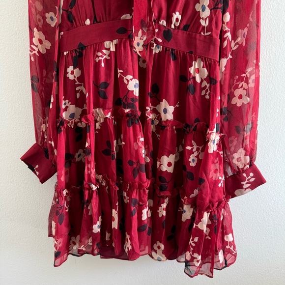 Kate Spade Camelia Chiffon Silk Mini Dress Size 0 - Picture 6 of 10